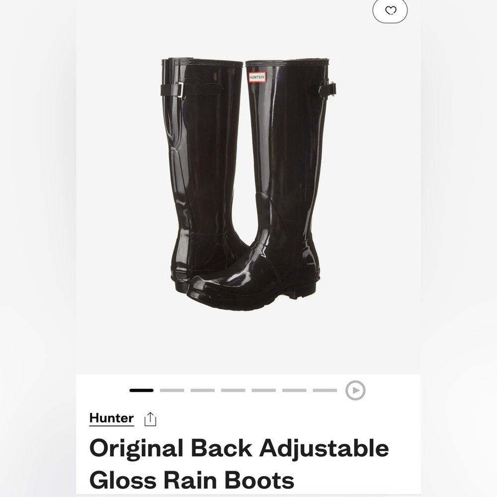 Women’s hunter boots- tall black gloss, wide calf edition